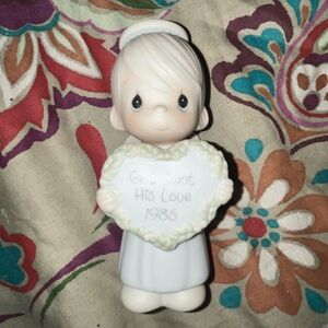 Precious Moments Boy with Heart - 1985 god sent his love.